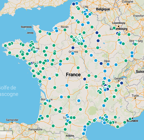 carte France stations GNV